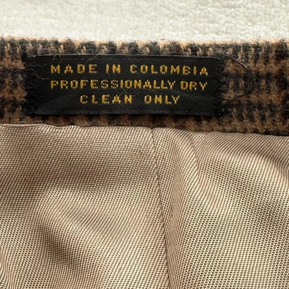 CRICKETEER Vintage Wool Camel Hair Houndstooth Plaid Blazer Sport Coat 46L - Picture 15 of 16